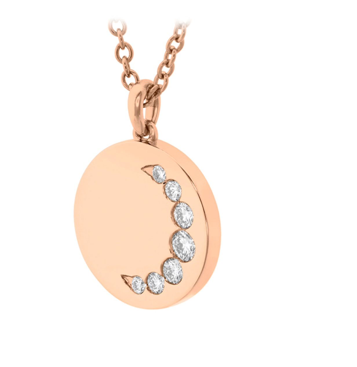 Celestial Luna Crescent Medallion .12 ctw. Diamond Penadant