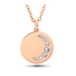 Celestial Luna Crescent Medallion .12 ctw. Diamond Penadant