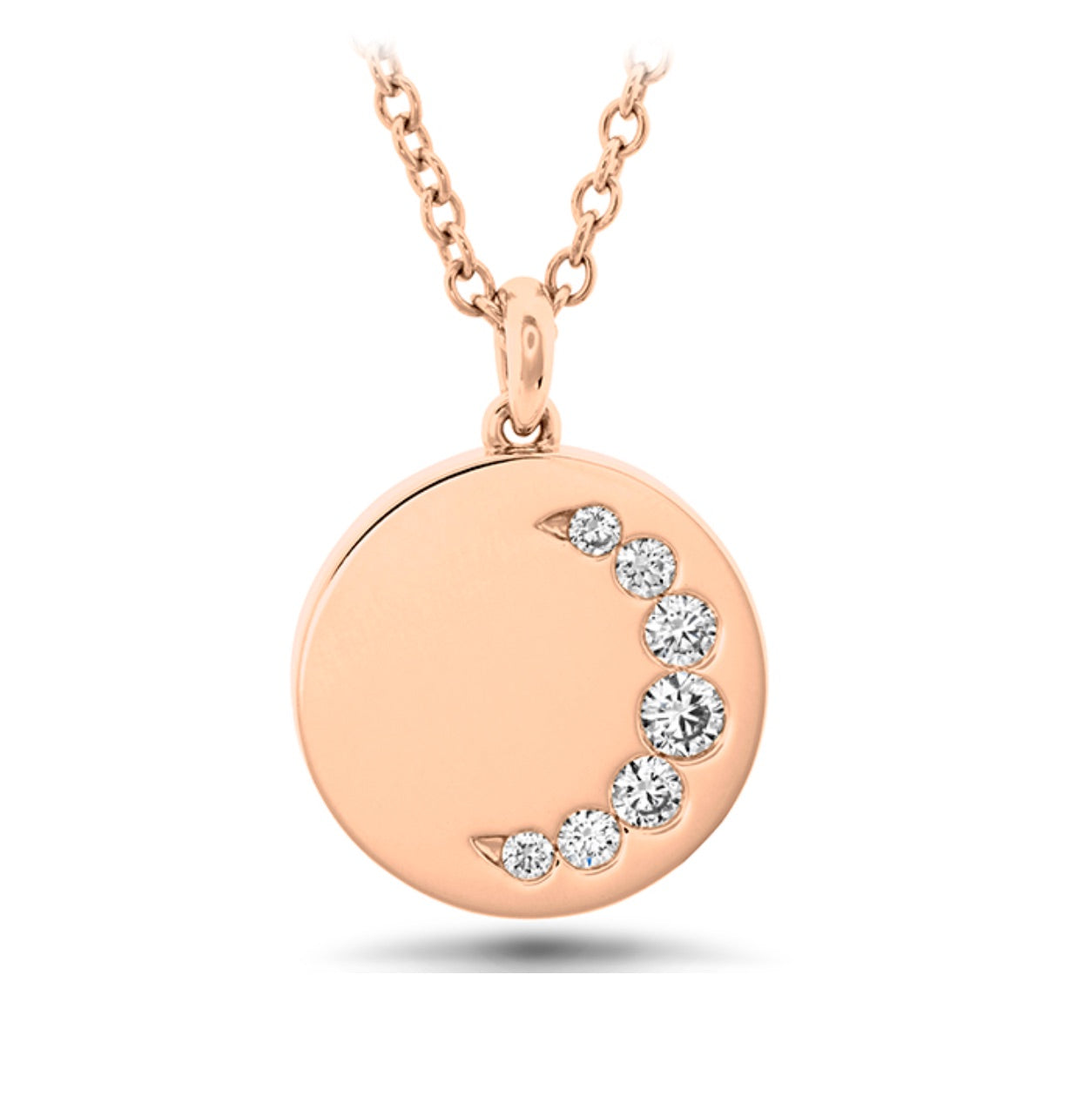 Celestial Luna Crescent Medallion .12 ctw. Diamond Penadant