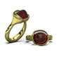 Cherry Blossom Red Spinel and Diamond Ring