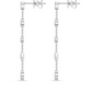 Cascade Mixed Fancy Shape Drop Earring .92-1.03 ctw.
