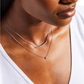 Eternity Collection Horizon .51ctw Diamond Bar Necklace 18" in 18k