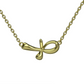 Happy Ankh 18K WG  pendant on 18" chain