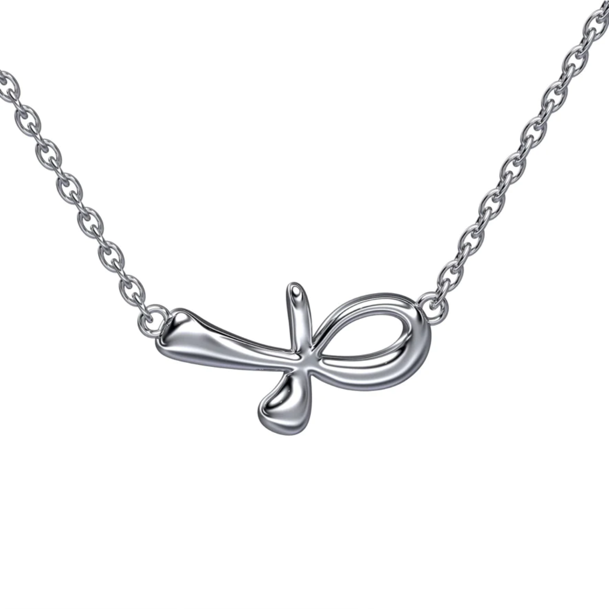 Happy Ankh 18K RG  pendant on 18" chain