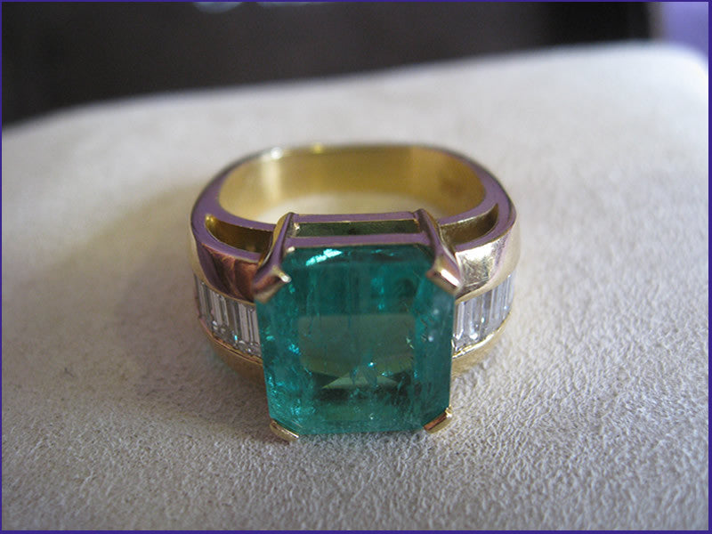 Estate Jean-Francois Albert Emerald & Diamond Ring