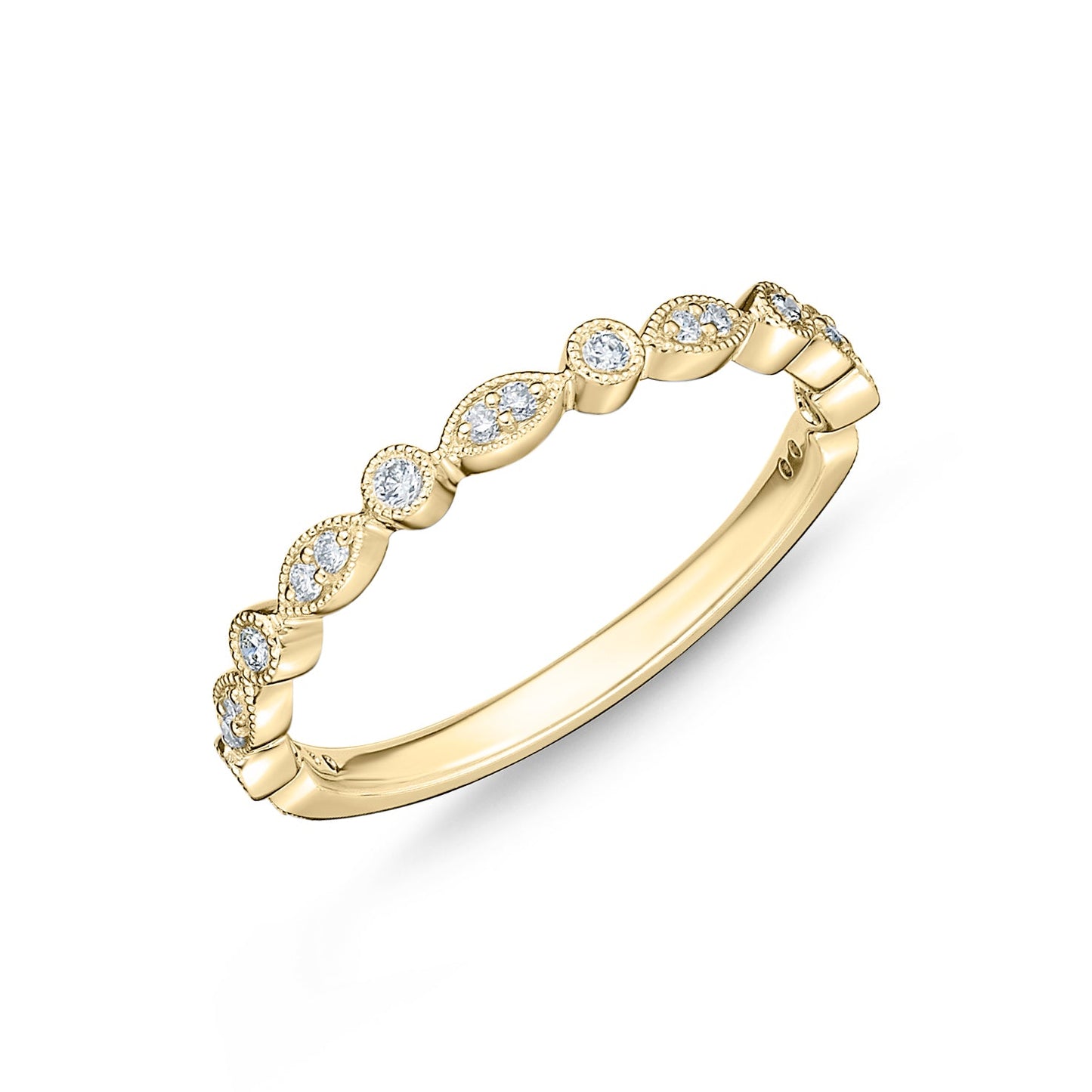 Passion Collection Stack'em Diamond Yellow Gold Mix Band