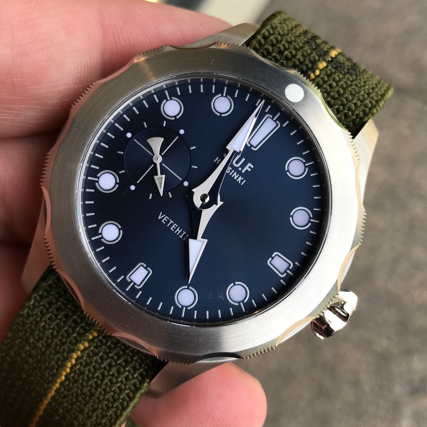 Pre-owned SUF Helsinki Vetehinen Blue 300m sports watch