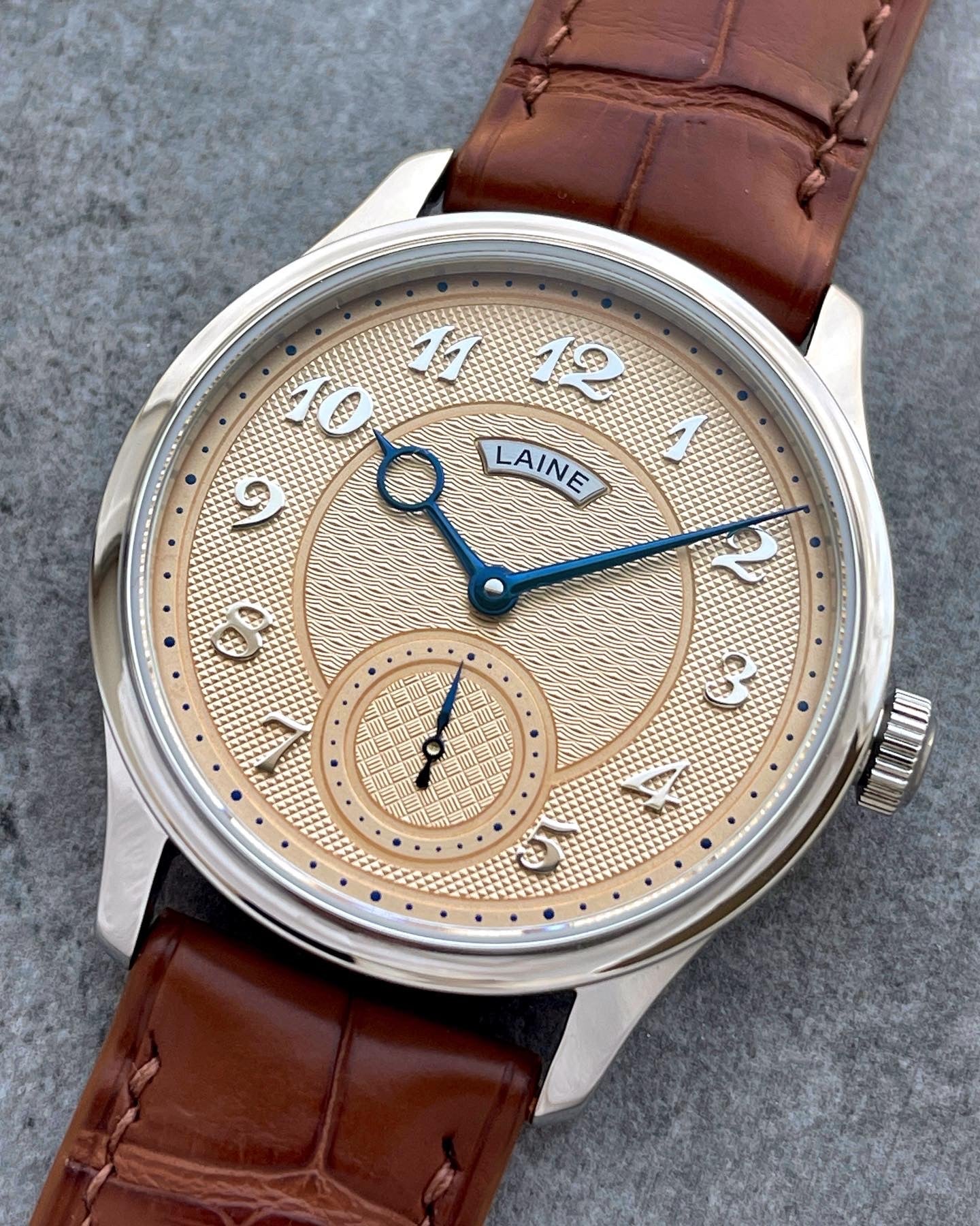 Laine V38 w/ Triple Pattern Guilloche and Breguet Hands
