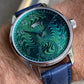 Estate SS 40.5mm Laine Gelidus Guilloche Green dial RG manual wind on strap B&P