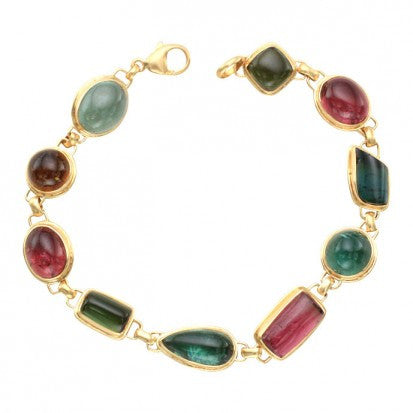 Steven Battelle Mixed Link Tourmaline Bracelet