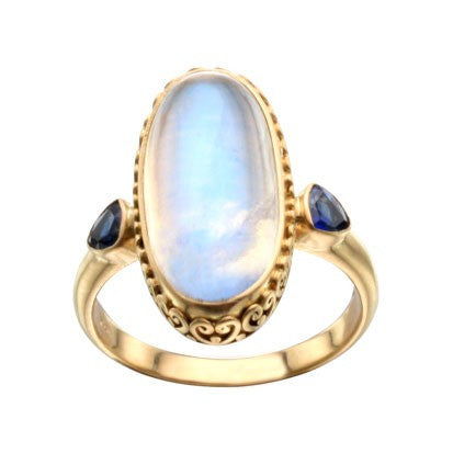 Steven Battelle Long Oval Ornate Ring