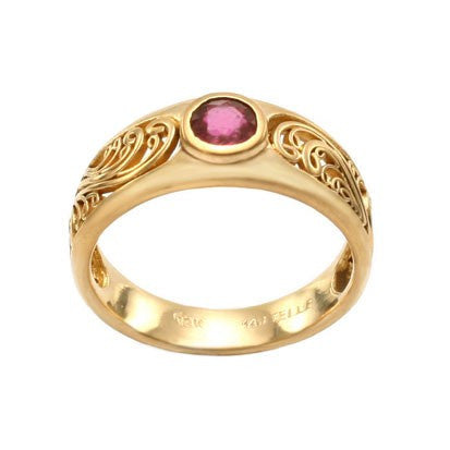 Steven Battelle Ornate Ruby Ring