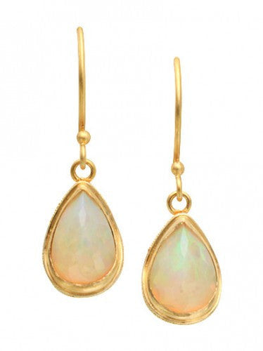 Steven Battelle Pear Opal Earrings