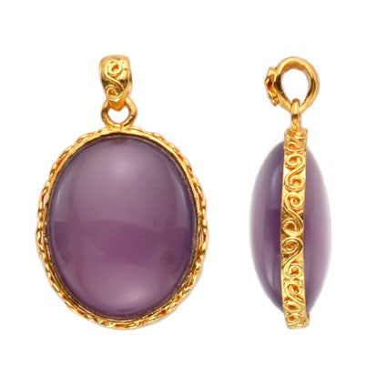 Steven Battelle Dual Cabochon Pendant Necklace