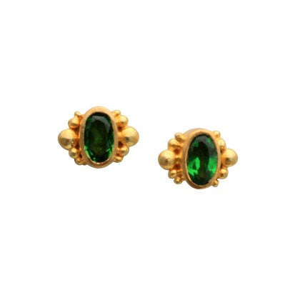 Steven Battelle Gran Tsavorite Earrings
