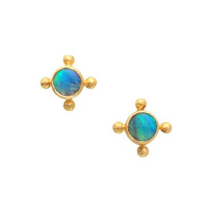 Steven Battelle Four Point Opal Earrings