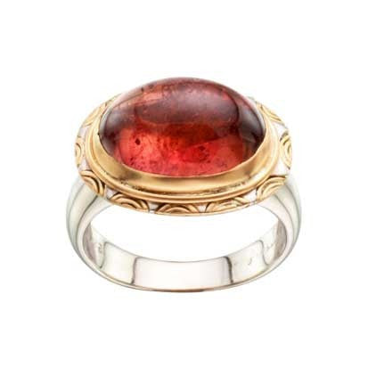 Steven Battelle Large Spiral Bezel Ring