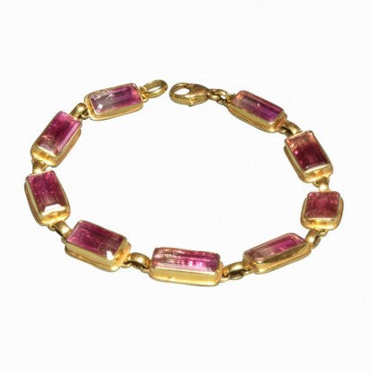 Steven Battelle Watermelon Tourmaline Bracelet
