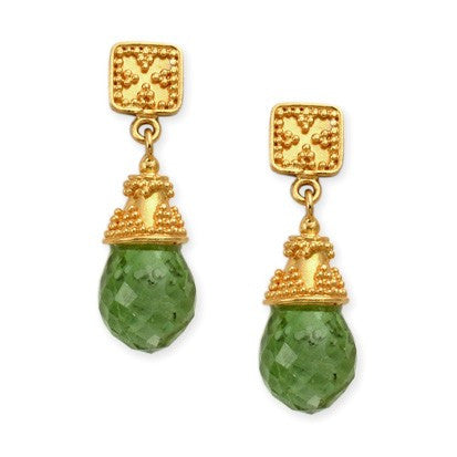 Steven Battelle Post Drop Tourmaline Earrings