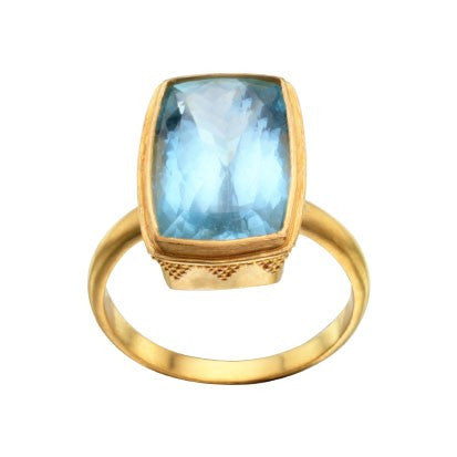 Steven Battelle Pyramid Aquamarine Ring