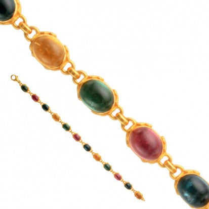 Steven Battelle Ornament Tourmaline Bracelet