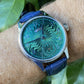 Estate SS 40.5mm Laine Gelidus Guilloche Green dial RG manual wind on strap B&P
