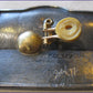Michael Zobel 1997 Sterling Silver & 24K Yellow Gold Diamond Earrings